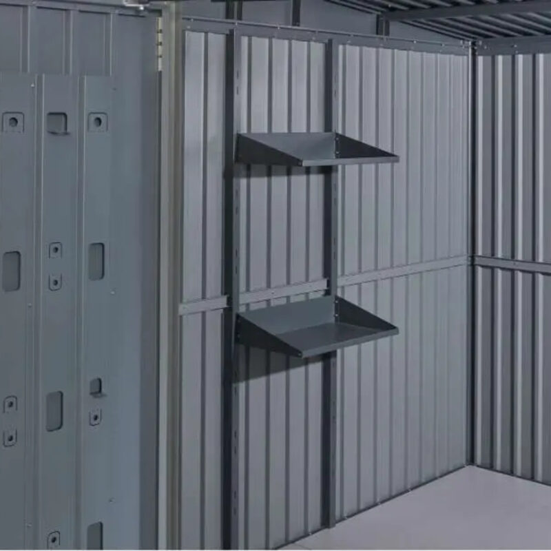 Aluminum shed shelves