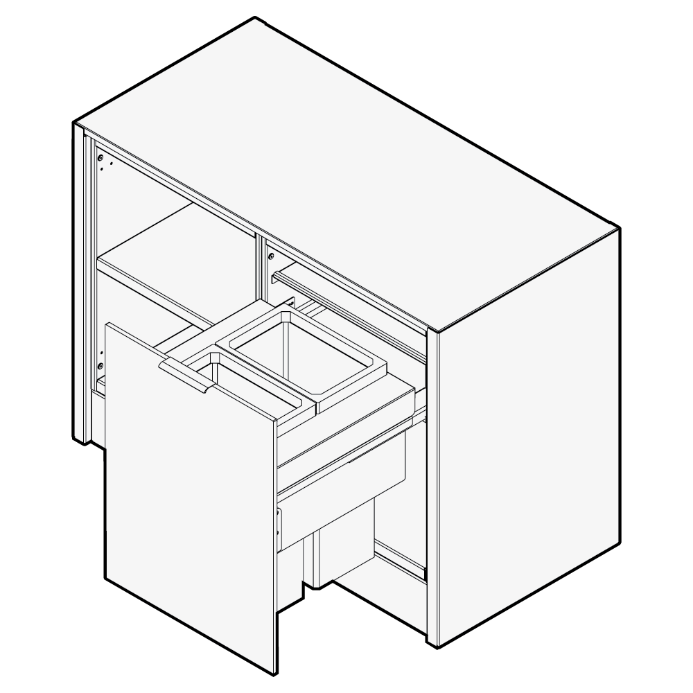1200 CORNER BIN UNITS