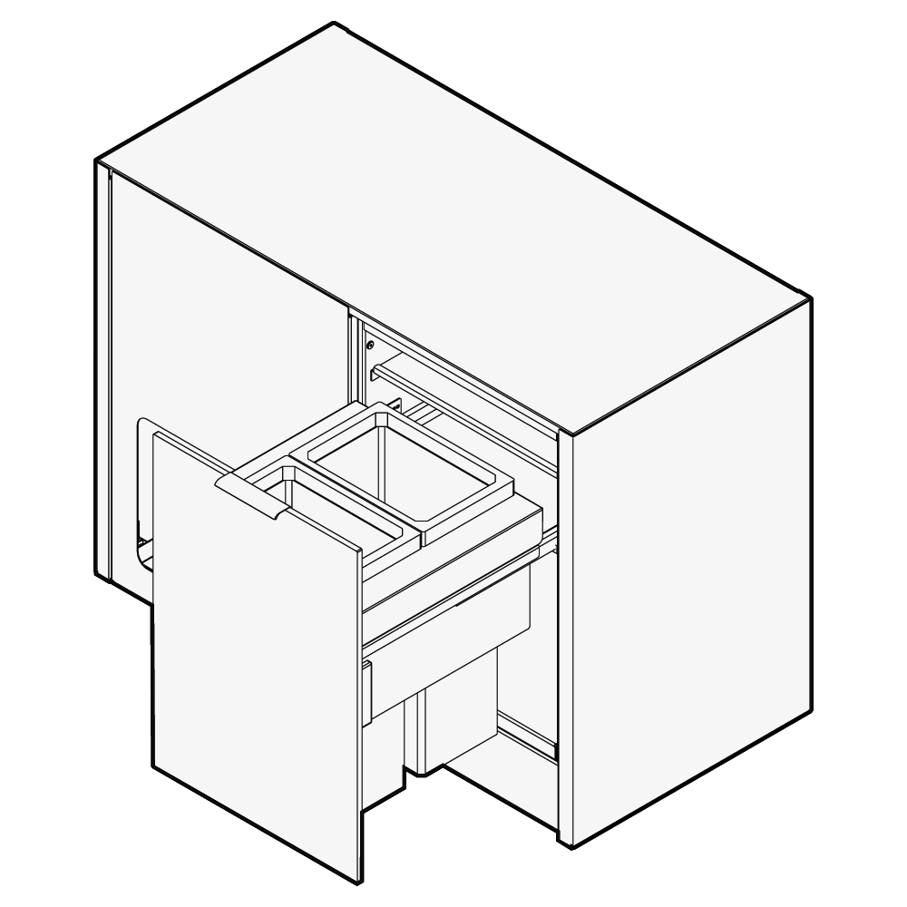 1200 CORNER BIN UNITS R